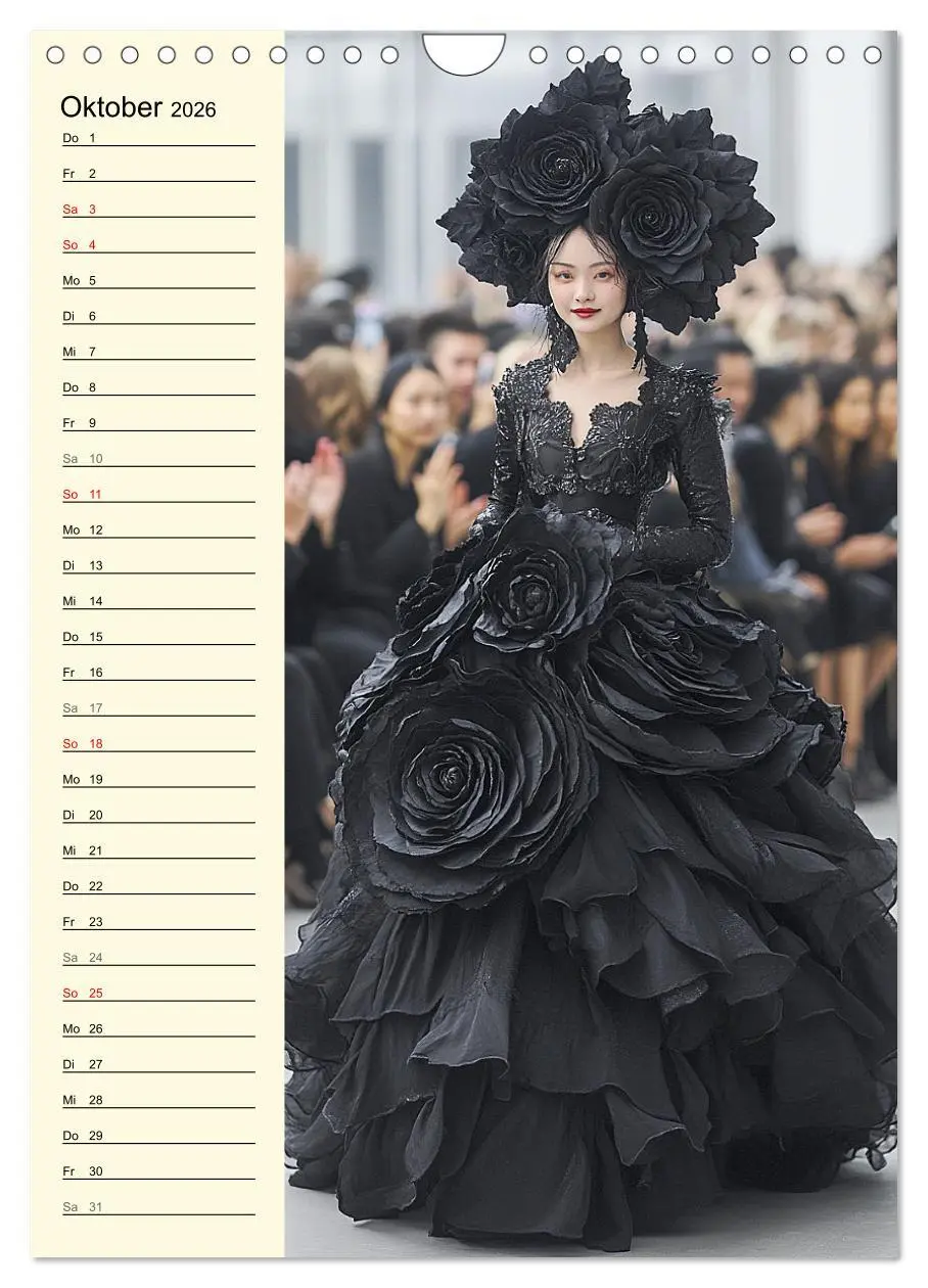 Bild: 9783516242386 | Blütenzauber. High Fashion auf dem Catwalk (Wandkalender 2026 DIN...