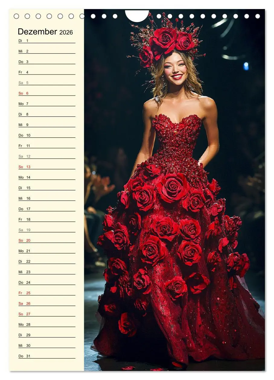 Bild: 9783516242386 | Blütenzauber. High Fashion auf dem Catwalk (Wandkalender 2026 DIN...