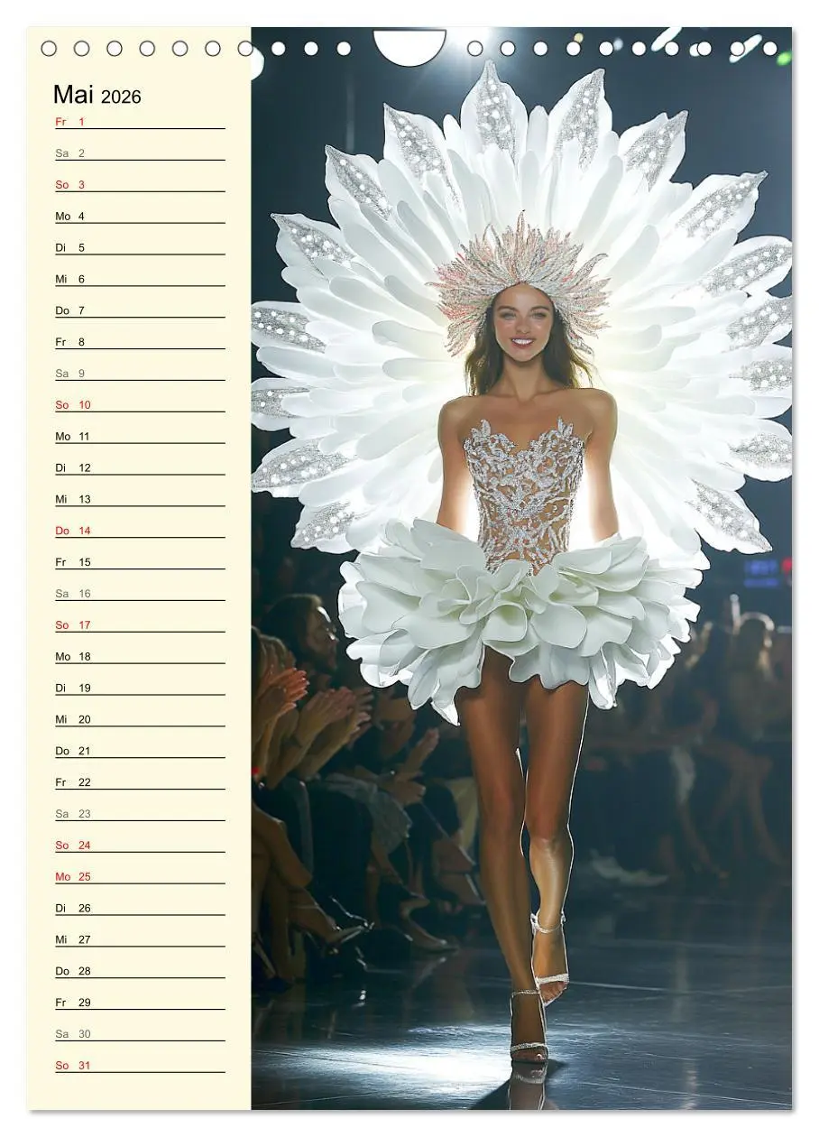 Bild: 9783516242386 | Blütenzauber. High Fashion auf dem Catwalk (Wandkalender 2026 DIN...