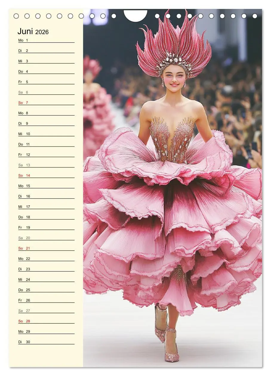 Bild: 9783516242386 | Blütenzauber. High Fashion auf dem Catwalk (Wandkalender 2026 DIN...