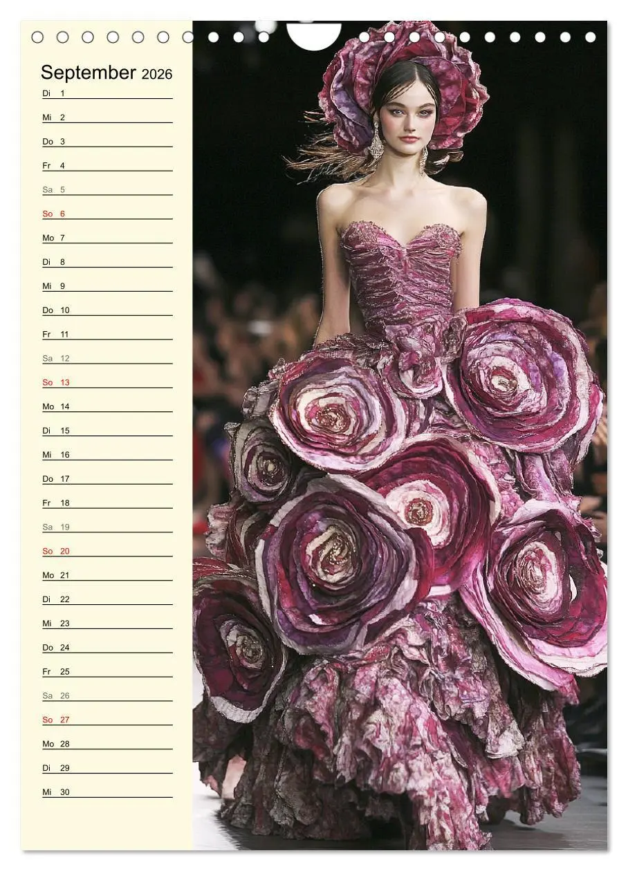 Bild: 9783516242386 | Blütenzauber. High Fashion auf dem Catwalk (Wandkalender 2026 DIN...