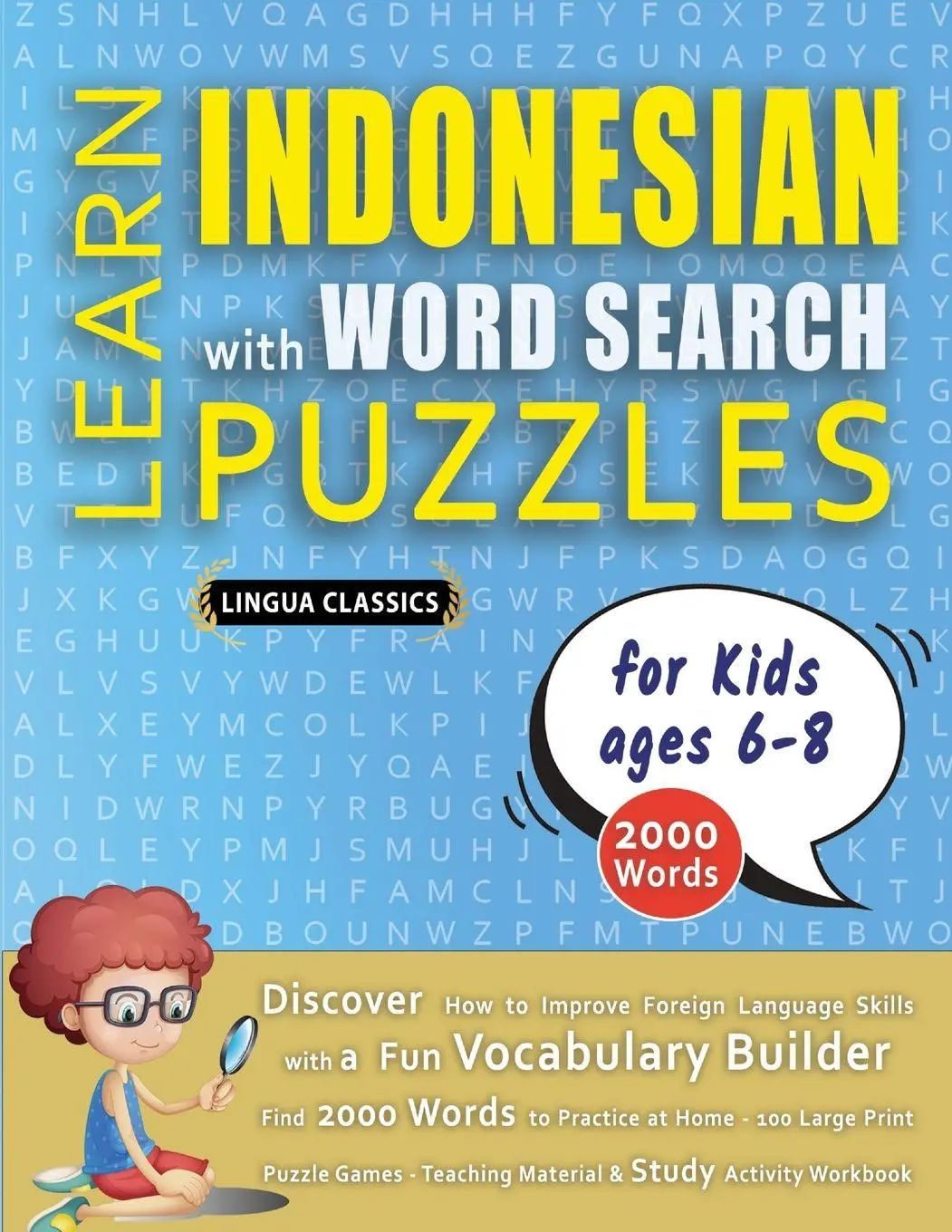Cover: 9798349042386 | LEARN INDONESIAN WITH WORD SEARCH PUZZLES FOR KIDS 6 - 8 - Discover...