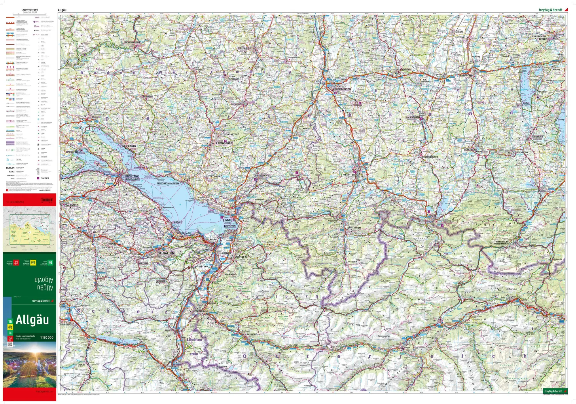 Bild: 9783707922486 | freytag &amp; berndt Straßenkarte Allgäu 1:150.000 | Freytag &amp; Berndt