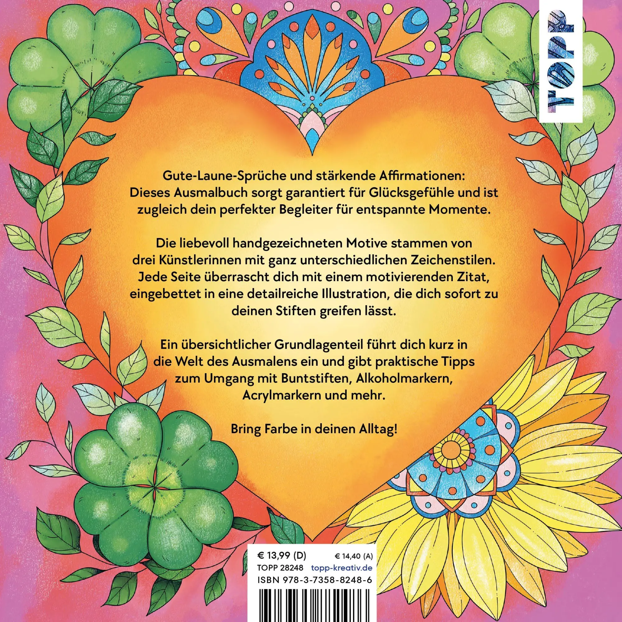 Bild: 9783735882486 | Nimm das Glück in die Hand | Das Gute-Laune-Ausmalbuch | Taschenbuch