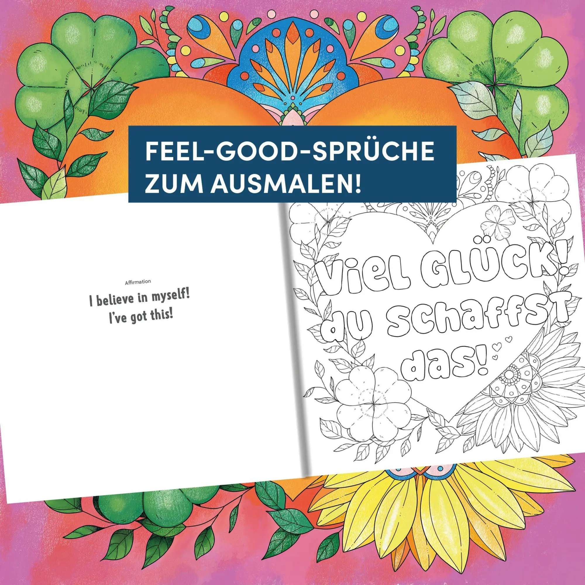 Bild: 9783735882486 | Nimm das Glück in die Hand | Das Gute-Laune-Ausmalbuch | Taschenbuch
