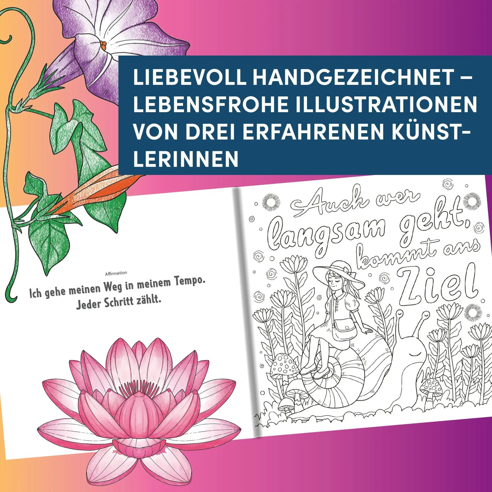 Bild: 9783735882486 | Nimm das Glück in die Hand | Das Gute-Laune-Ausmalbuch | Taschenbuch