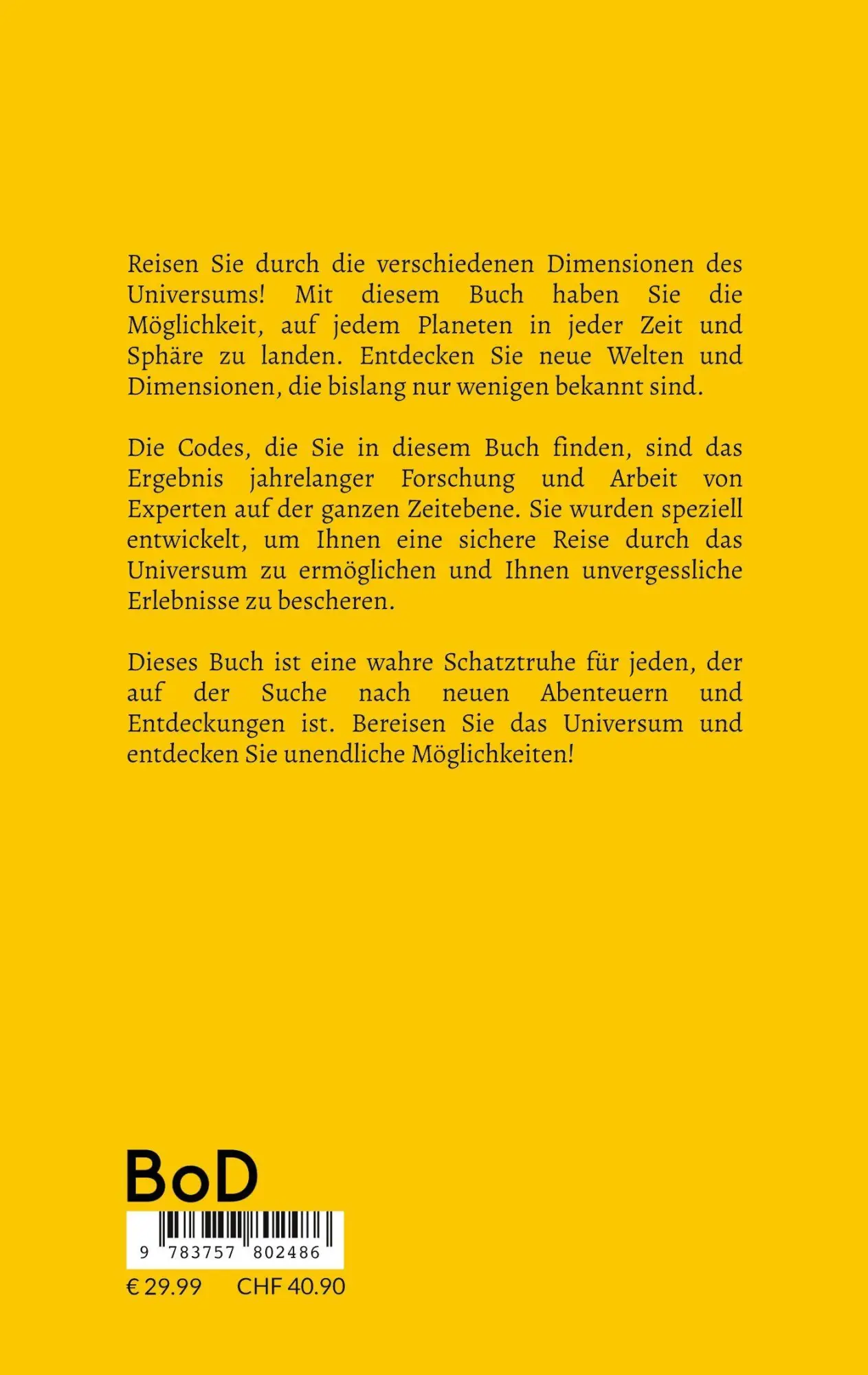 Rückseite: 9783757802486 | Die Koordinaten der wichtigsten Dimensionen | Herold Zu Moschdehner