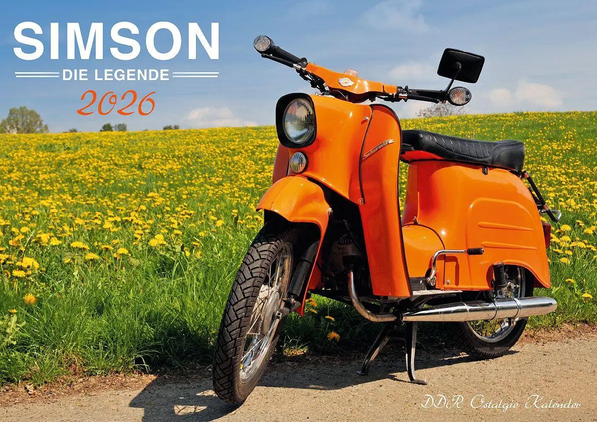 Cover: 9798893612486 | Simson Kleinkrafträder Kalender 2026 | Die DDR Legende | Kalender