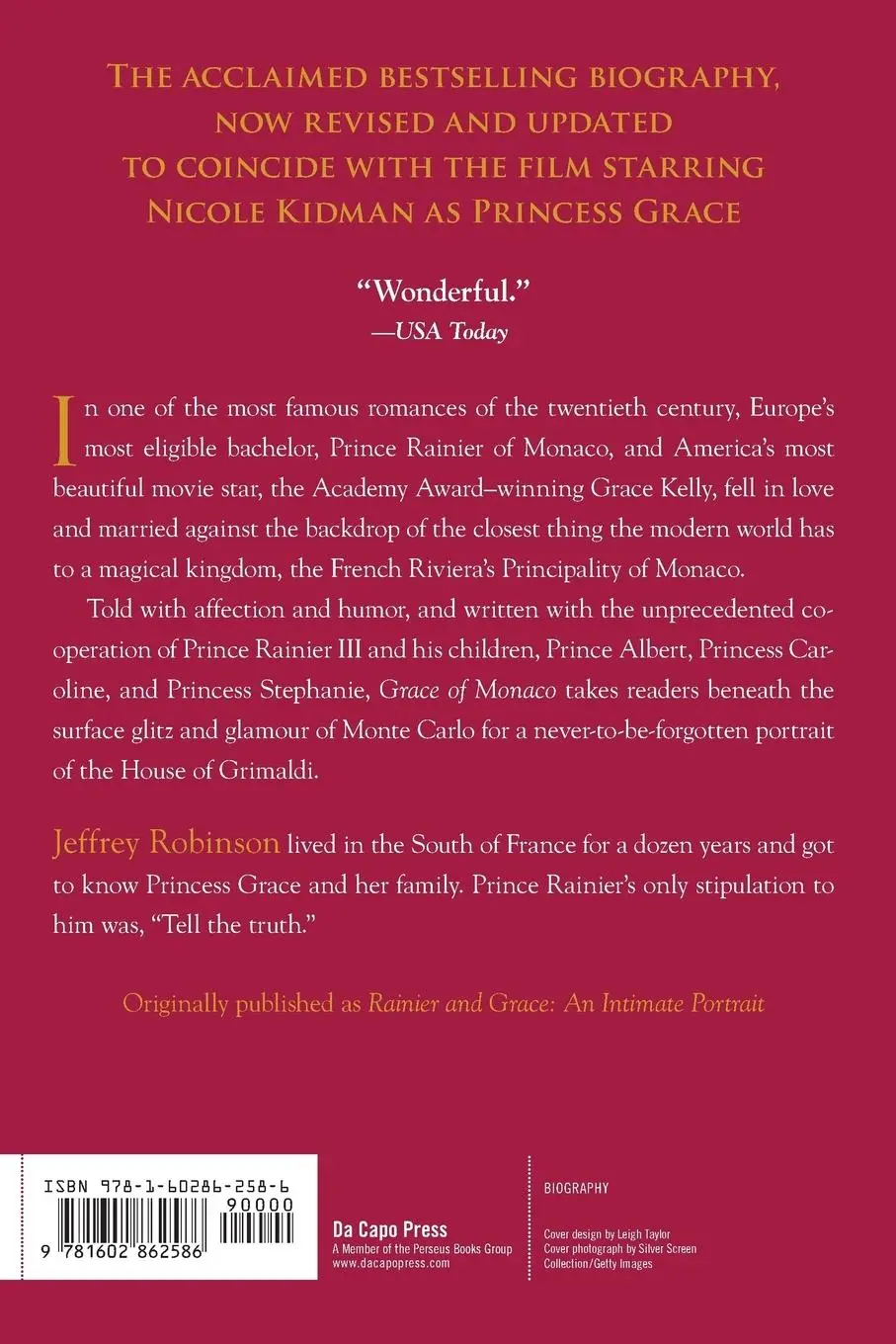 Rückseite: 9781602862586 | Grace of Monaco | Jeffrey Robinson | Taschenbuch | Englisch | 2014