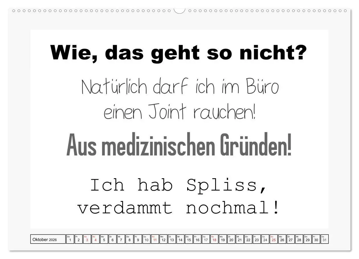 Bild: 9783457682586 | Typo-Kalender für das Büro. Sarkasmus und fiese Sprüche...