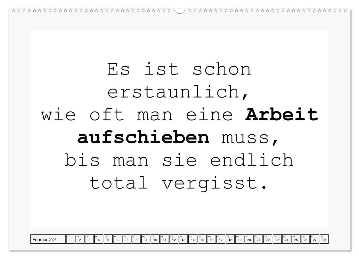 Bild: 9783457682586 | Typo-Kalender für das Büro. Sarkasmus und fiese Sprüche...