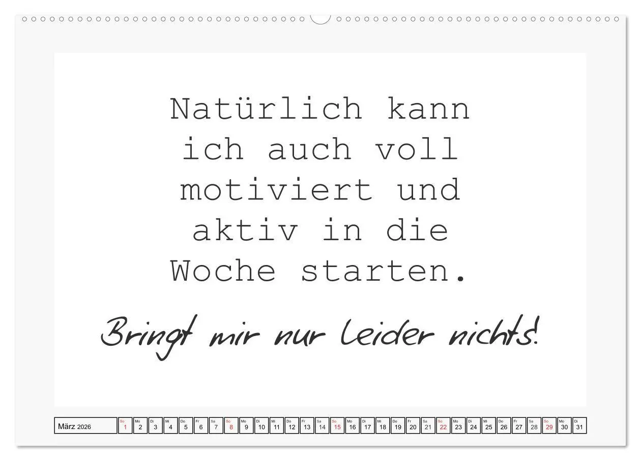 Bild: 9783457682586 | Typo-Kalender für das Büro. Sarkasmus und fiese Sprüche...
