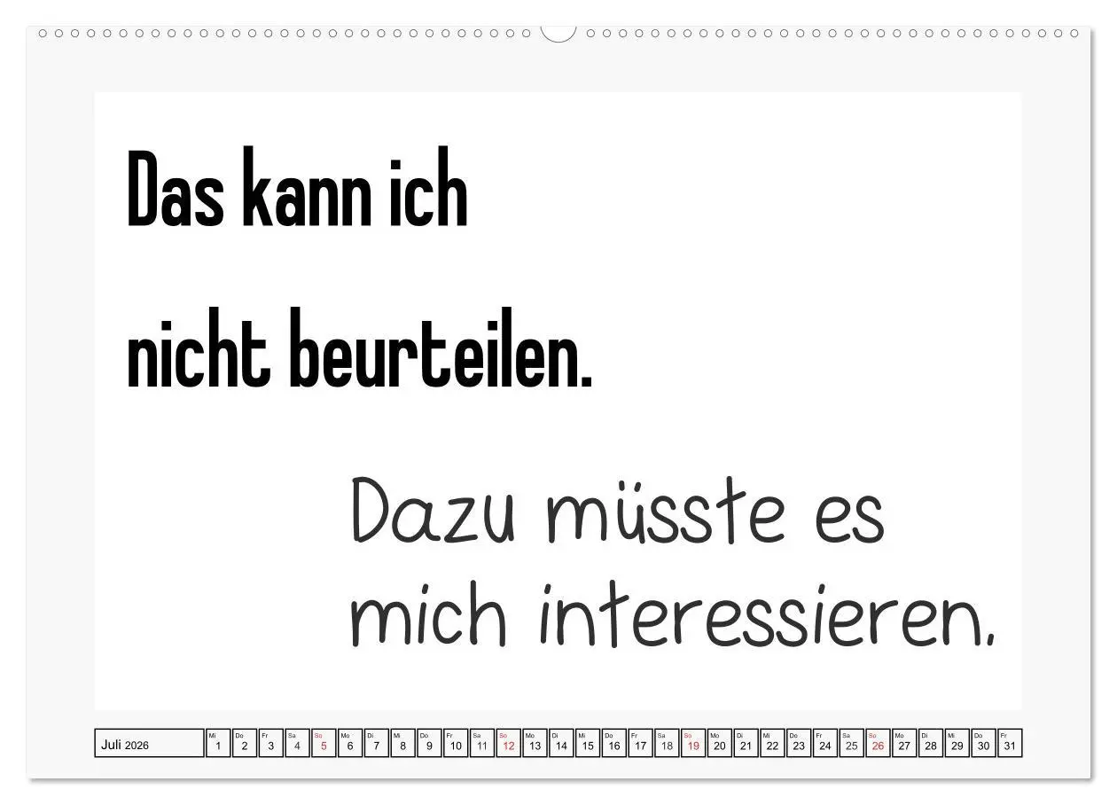 Bild: 9783457682586 | Typo-Kalender für das Büro. Sarkasmus und fiese Sprüche...