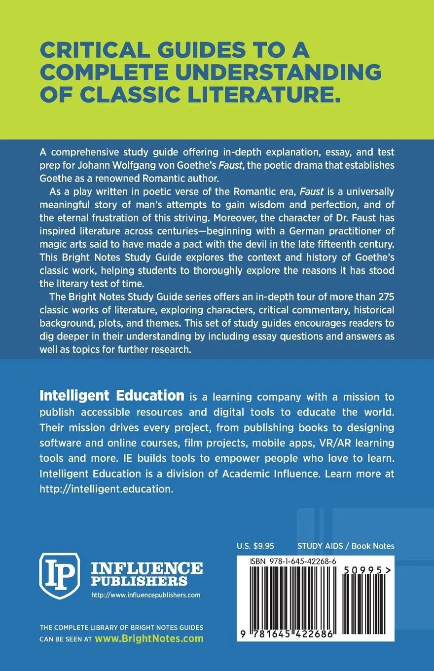 Rückseite: 9781645422686 | Study Guide to Faust by Johann Wolfgang von Goethe | Taschenbuch