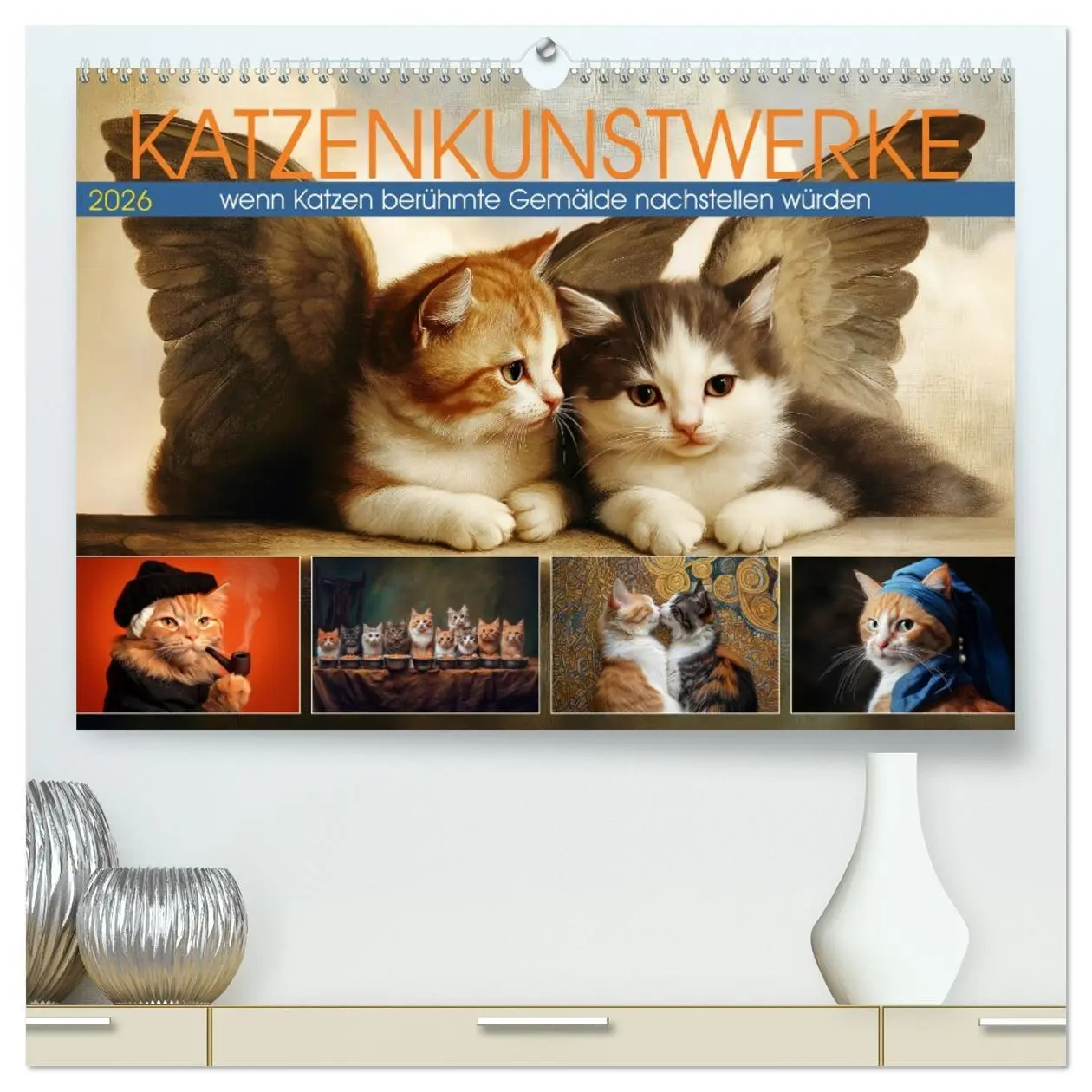 Cover: 9783457362686 | Katzenkunstwerke (hochwertiger Premium Wandkalender 2026 DIN A2...