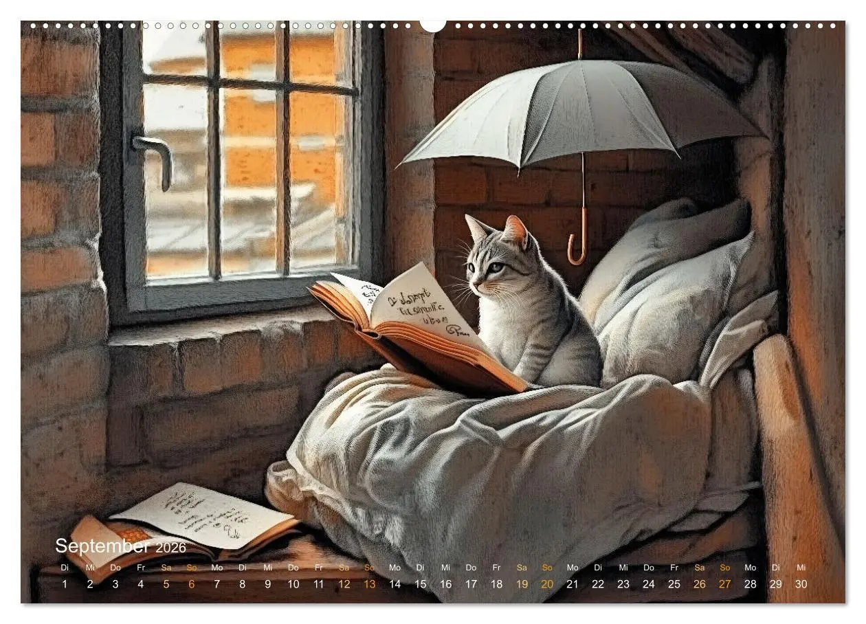 Bild: 9783457362686 | Katzenkunstwerke (hochwertiger Premium Wandkalender 2026 DIN A2...