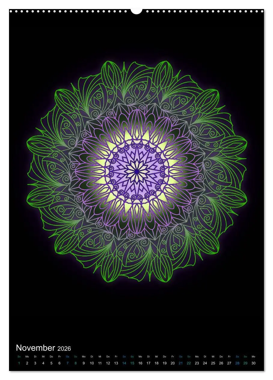 Bild: 9783516382686 | Mandala-Kalender 2026 (Wandkalender 2026 DIN A2 hoch), CALVENDO...