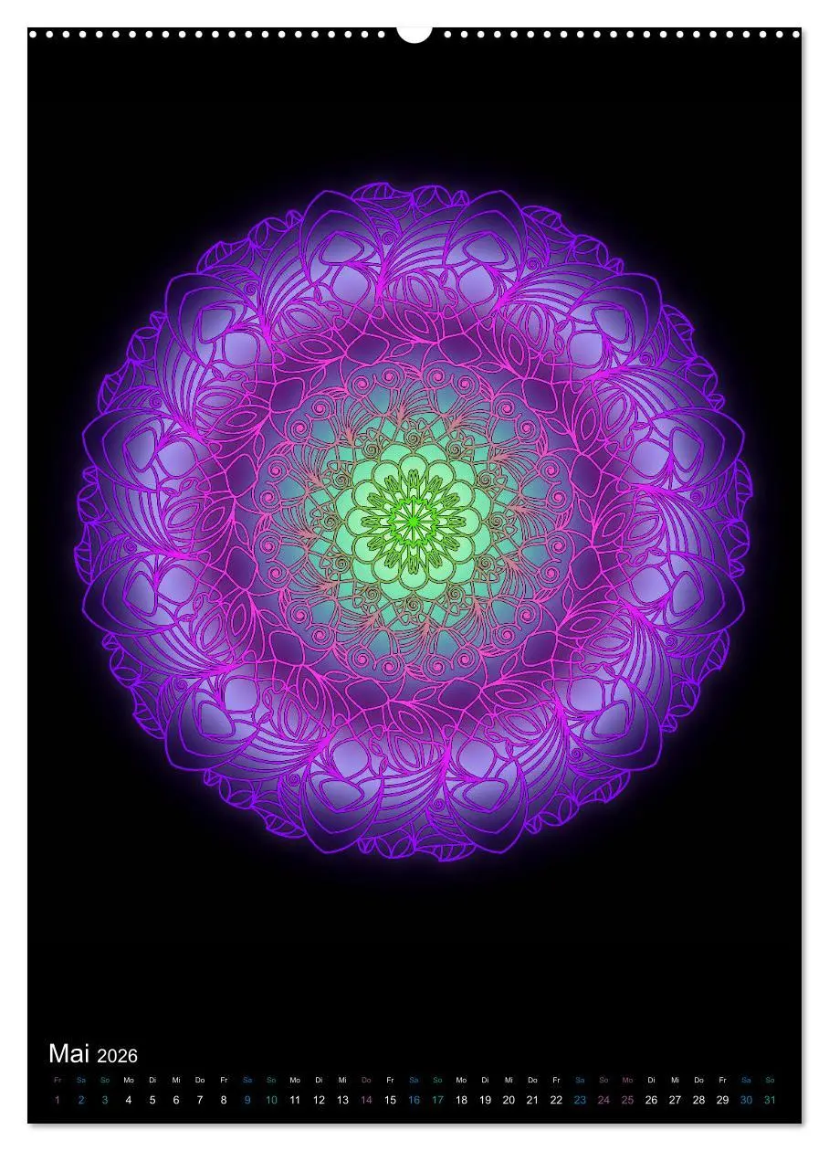 Bild: 9783516382686 | Mandala-Kalender 2026 (Wandkalender 2026 DIN A2 hoch), CALVENDO...