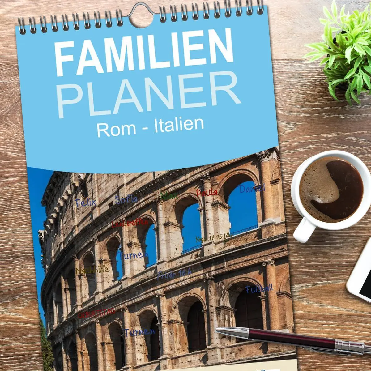 Bild: 9783516522686 | Familienplaner 2026 - Rom-Italien mit 5 Spalten (Wandkalender, 21 x...