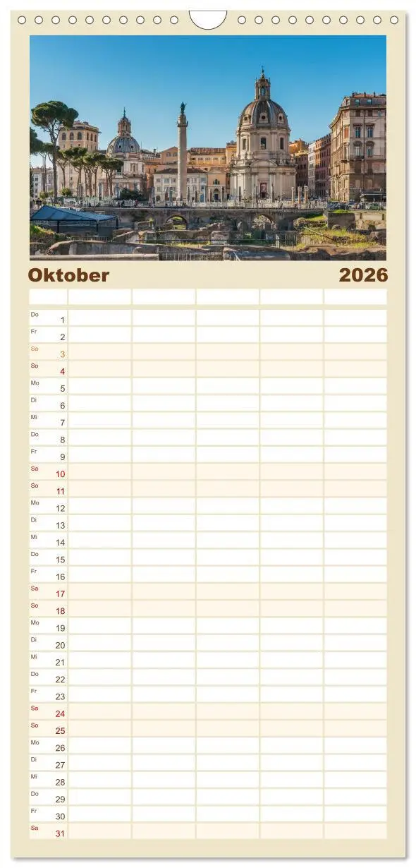 Bild: 9783516522686 | Familienplaner 2026 - Rom-Italien mit 5 Spalten (Wandkalender, 21 x...