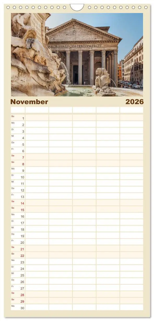 Bild: 9783516522686 | Familienplaner 2026 - Rom-Italien mit 5 Spalten (Wandkalender, 21 x...