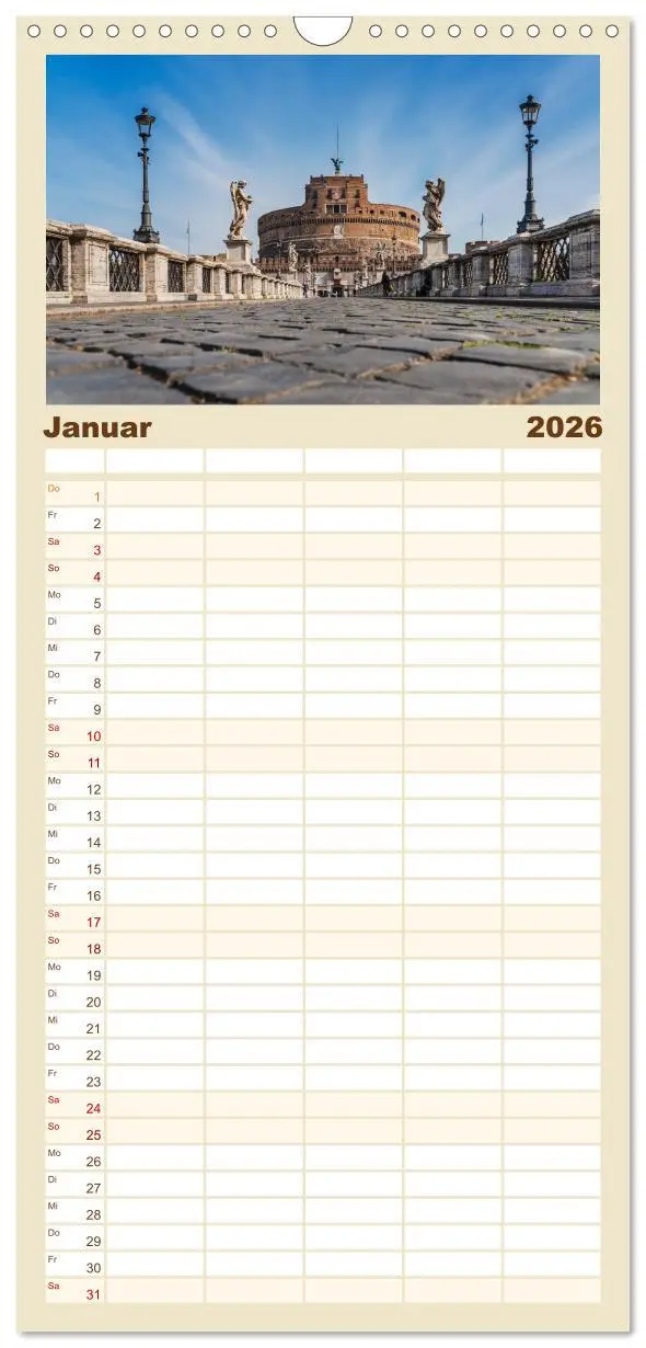 Bild: 9783516522686 | Familienplaner 2026 - Rom-Italien mit 5 Spalten (Wandkalender, 21 x...