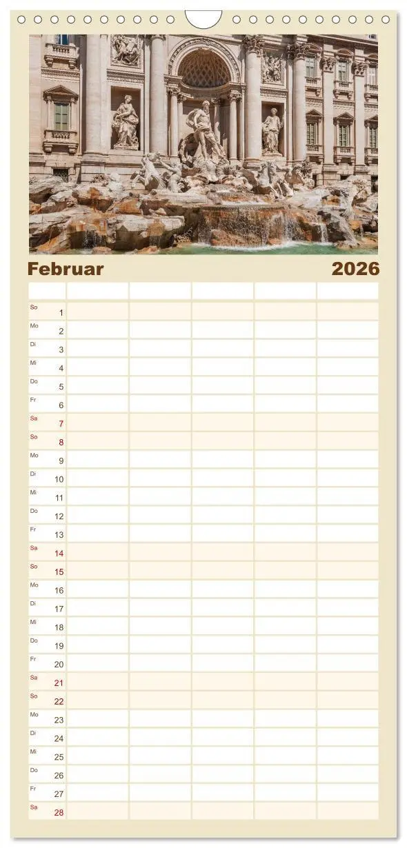 Bild: 9783516522686 | Familienplaner 2026 - Rom-Italien mit 5 Spalten (Wandkalender, 21 x...