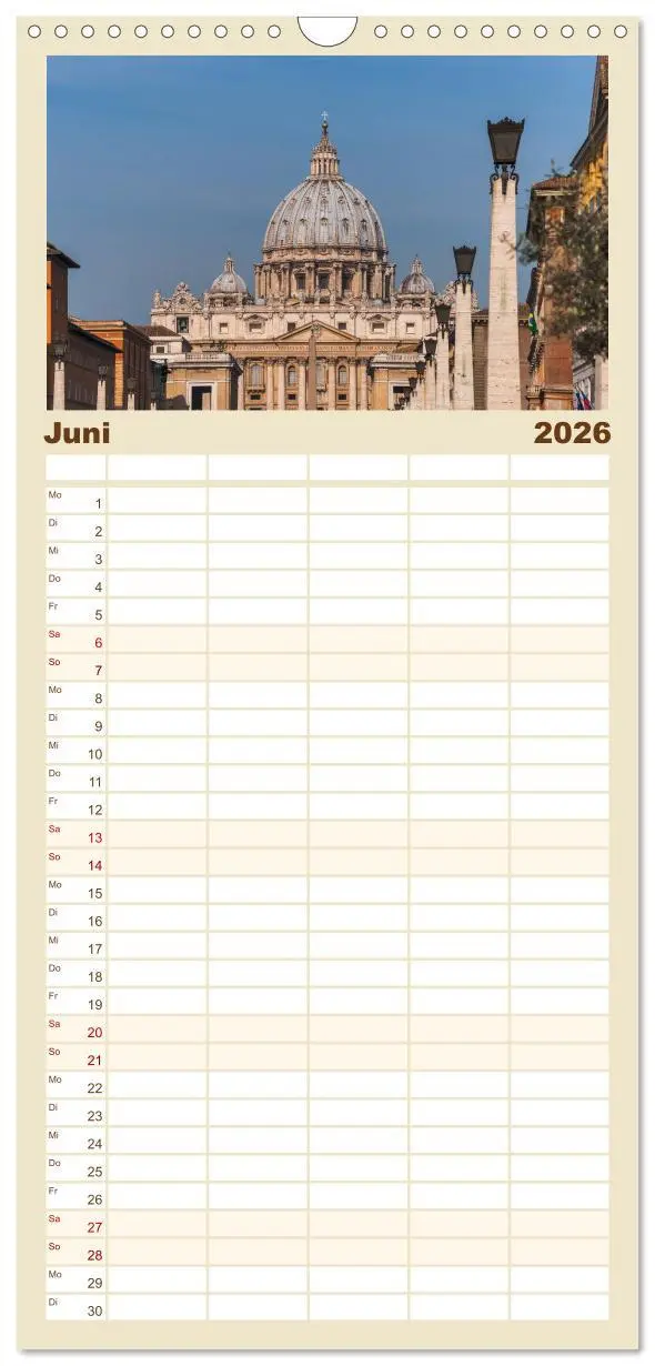 Bild: 9783516522686 | Familienplaner 2026 - Rom-Italien mit 5 Spalten (Wandkalender, 21 x...
