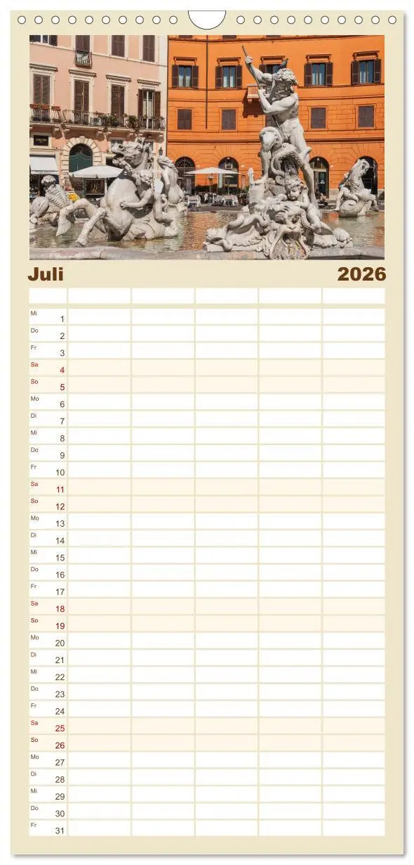 Bild: 9783516522686 | Familienplaner 2026 - Rom-Italien mit 5 Spalten (Wandkalender, 21 x...
