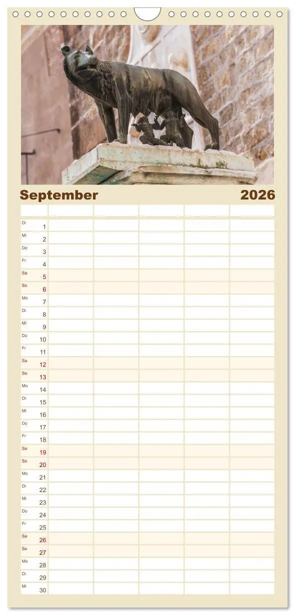 Bild: 9783516522686 | Familienplaner 2026 - Rom-Italien mit 5 Spalten (Wandkalender, 21 x...