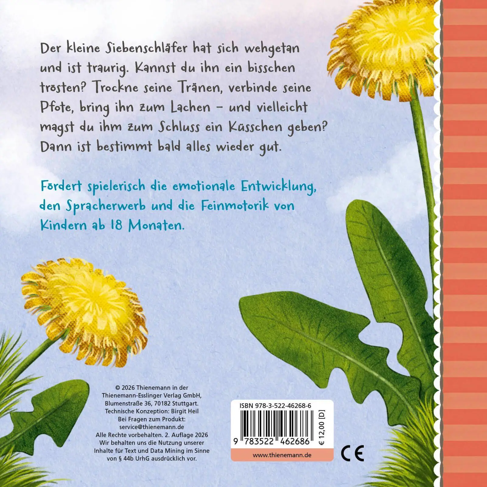 Rückseite: 9783522462686 | Der kleine Siebenschläfer: Komm, ich tröste dich! | Sabine Bohlmann