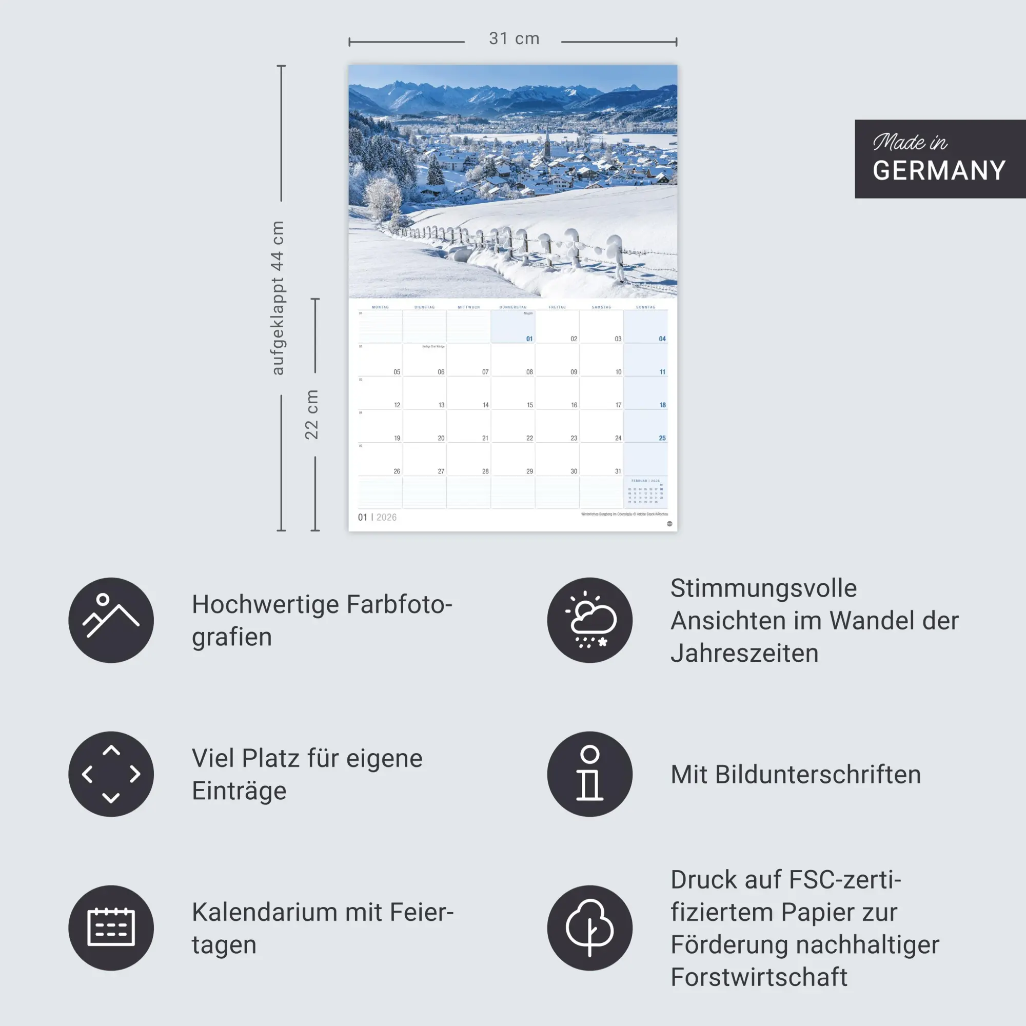 Bild: 9783756412686 | Allgäu Planer 2026 | Kalender | 13 S. | Deutsch | 2026 | Heye