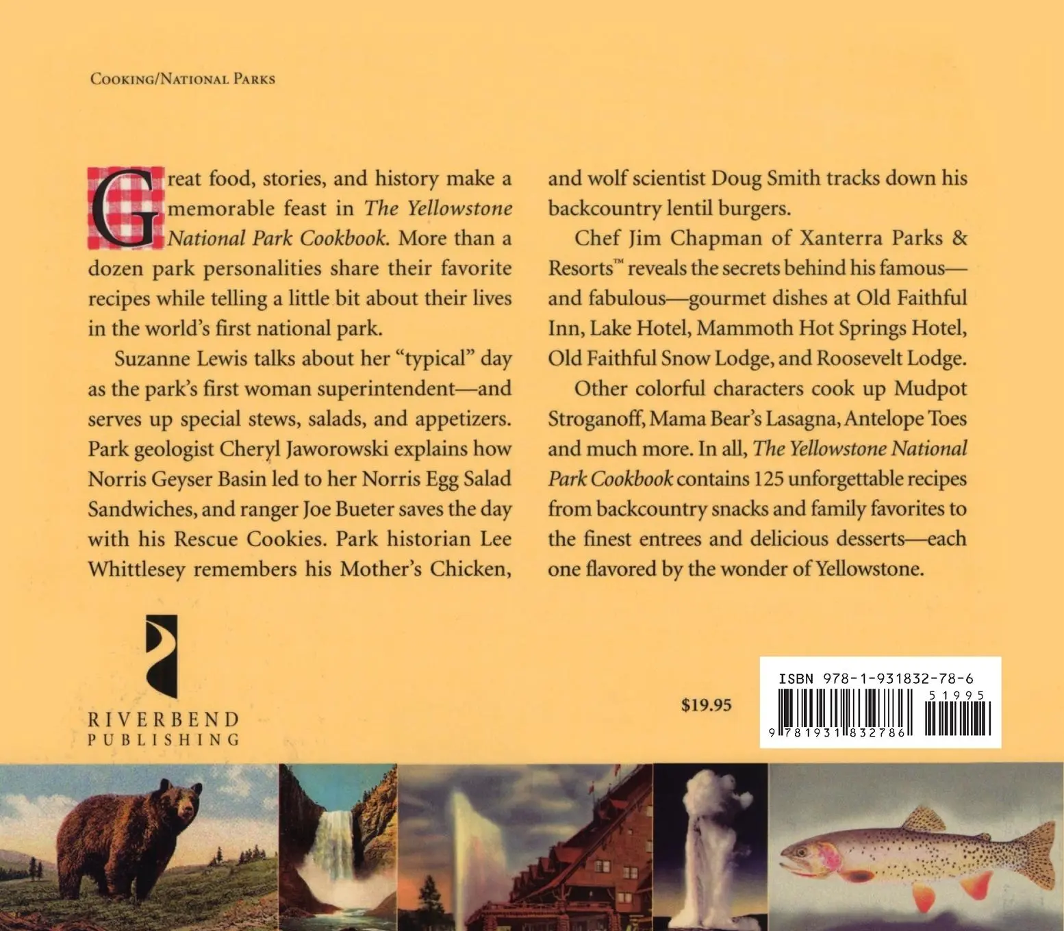 Rückseite: 9781931832786 | The Yellowstone National Park Cookbook | Durrae Johanek | Taschenbuch