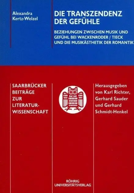 Cover: 9783861102786 | Kertz-Welzel, A: Transzendenz der Gefühle | Alexandra Kertz-Welzel