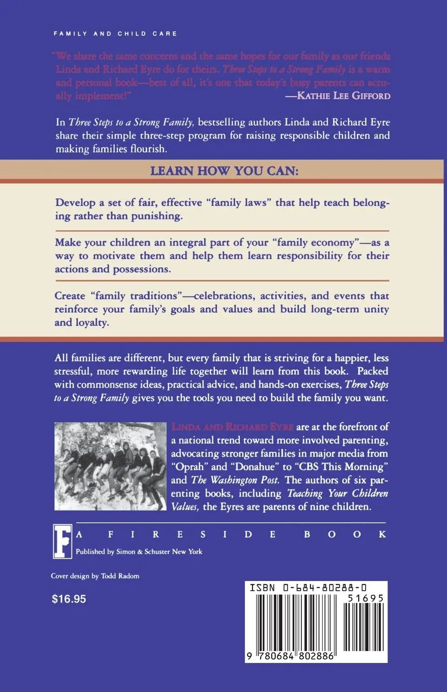 Rückseite: 9780684802886 | Three Steps to a Strong Family | Linda Eyre | Taschenbuch | Englisch