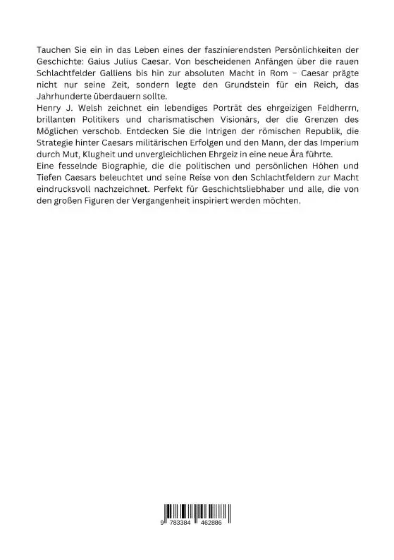 Rückseite: 9783384462886 | Julius Caesar: Von den Schlachtfeldern zur Macht | Henry J. Welsh