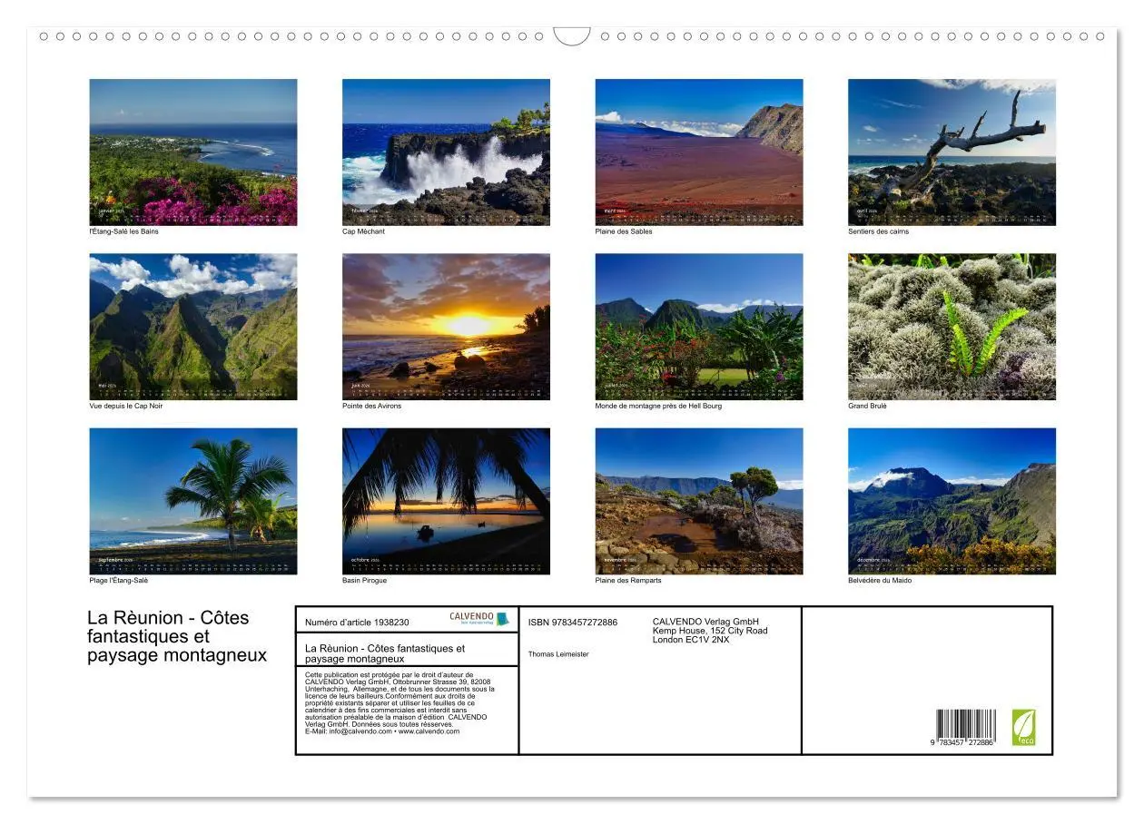 Bild: 9783457272886 | La Rèunion - Côtes fantastiques et paysage montagneux (Calendrier...