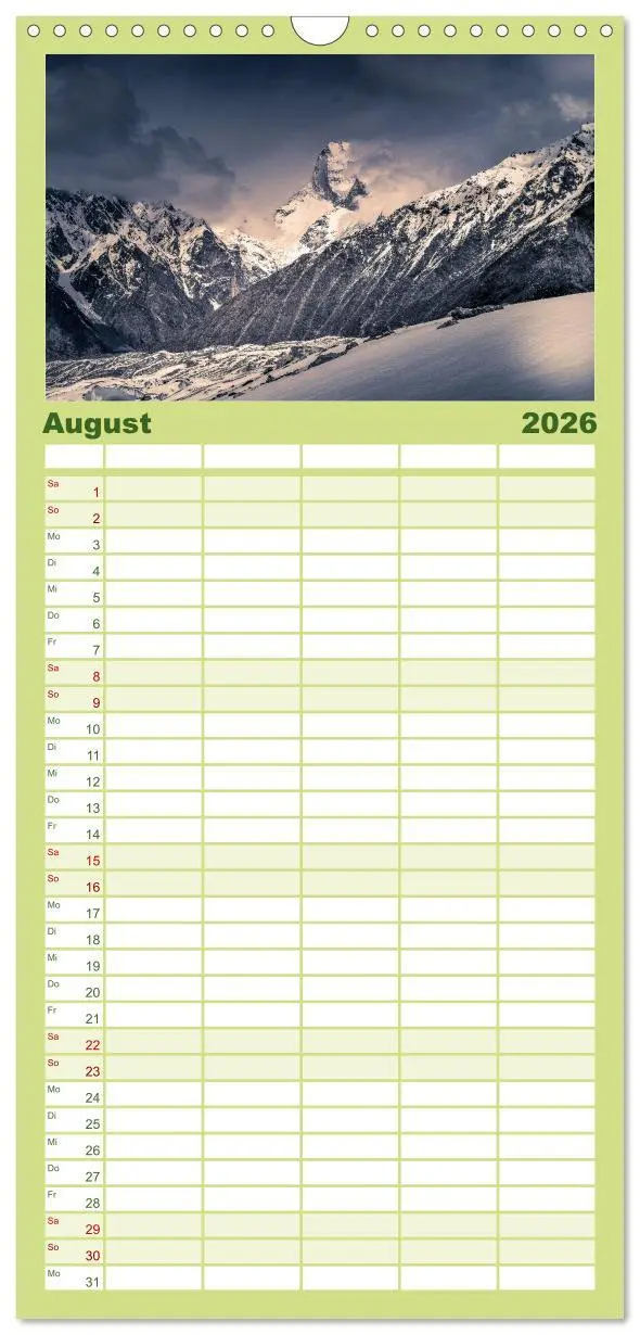 Bild: 9783516502886 | Familienplaner 2026 - Berge des Karakorum mit 5 Spalten...