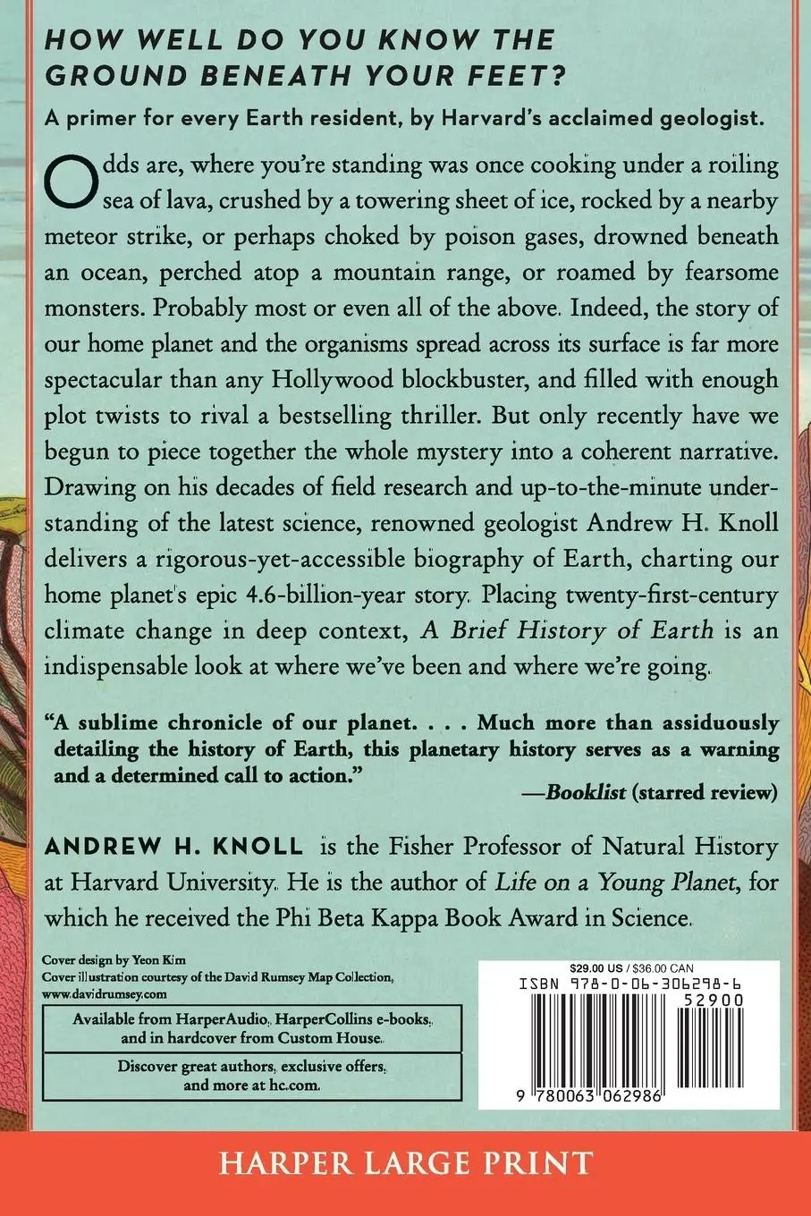 Rückseite: 9780063062986 | Brief History of Earth LP, A | Andrew H. Knoll | Taschenbuch | 2023