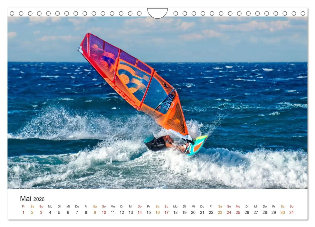 Bild: 9783457262986 | Windsurfen - endlose Wellen (Wandkalender 2026 DIN A4 quer),...