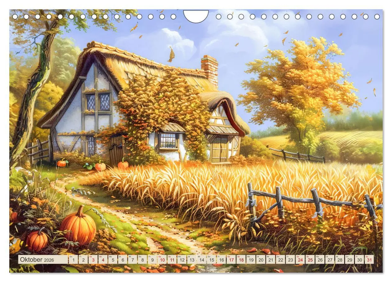 Bild: 9783457332986 | Kleine Cottages - Romantische Fantasiehäuschen (Wandkalender 2026...