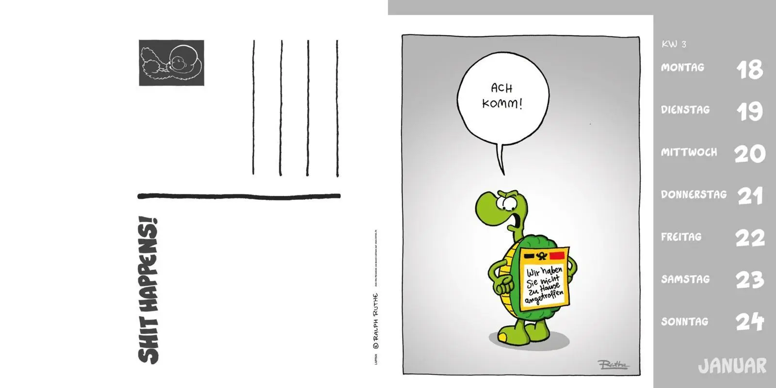 Bild: 9783830322986 | Shit happens! Postkartenkalender 2027 | Ralph Ruthe | Kalender | 2027