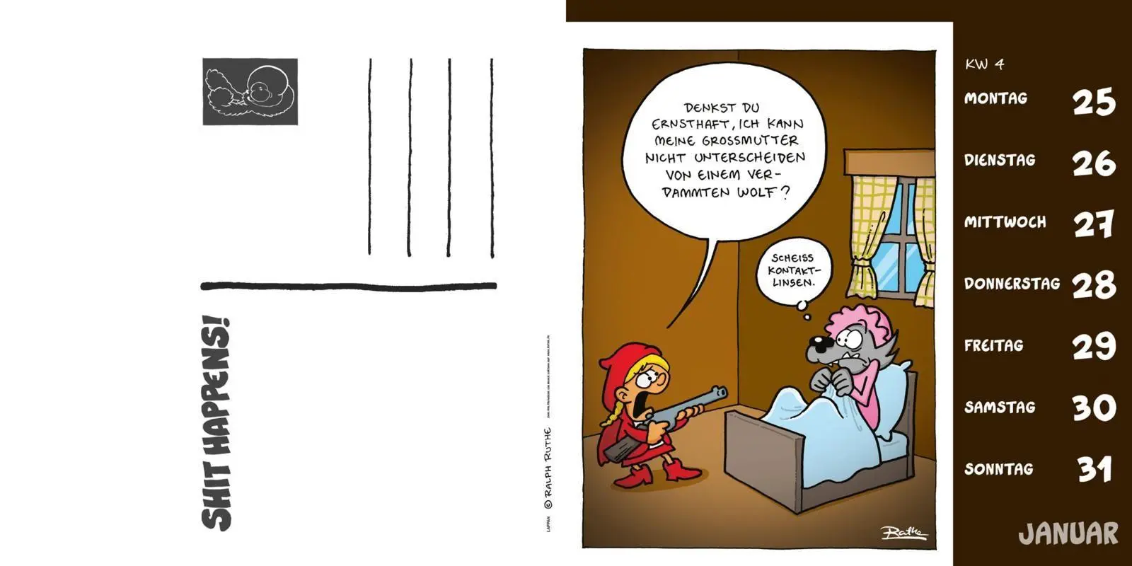 Bild: 9783830322986 | Shit happens! Postkartenkalender 2027 | Ralph Ruthe | Kalender | 2027