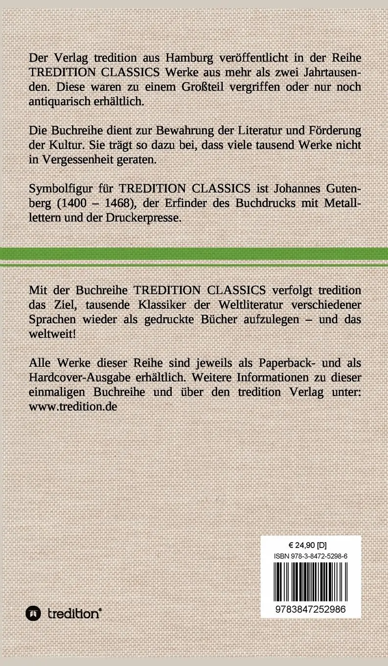 Rückseite: 9783847252986 | Niels Lyhne | Jens Peter Jacobsen | Buch | HC runder Rücken kaschiert