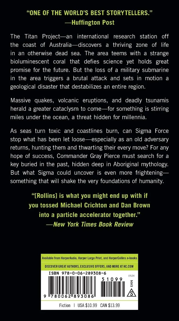 Rückseite: 9780062893086 | Tides of Fire | A Sigma Force Novel | James Rollins | Taschenbuch