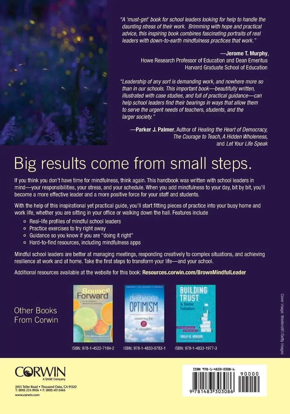 Rückseite: 9781483303086 | The Mindful School Leader | Valerie Brown (u. a.) | Taschenbuch | 2014
