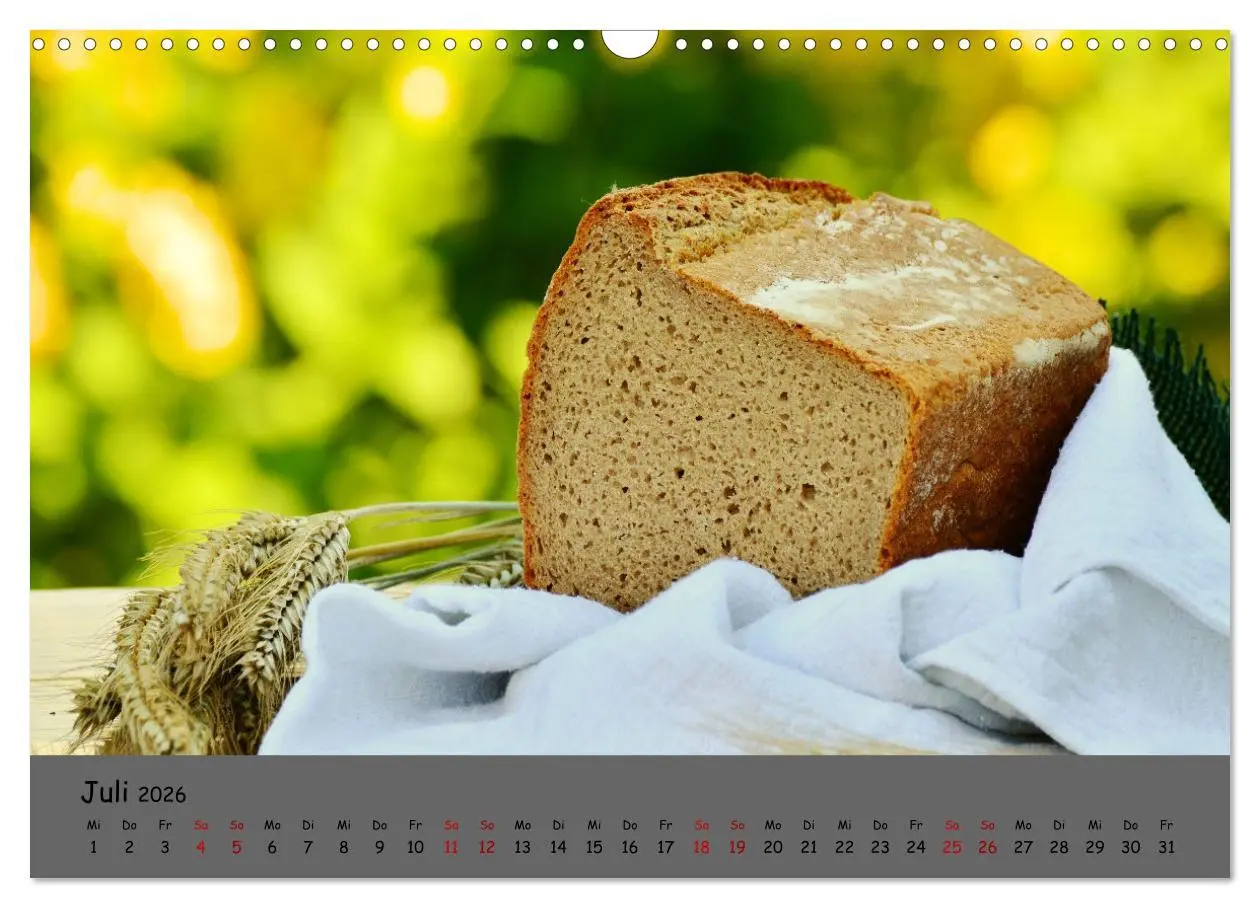 Bild: 9783457603086 | Mein Brotkalender (Wandkalender 2026 DIN A3 quer), CALVENDO...