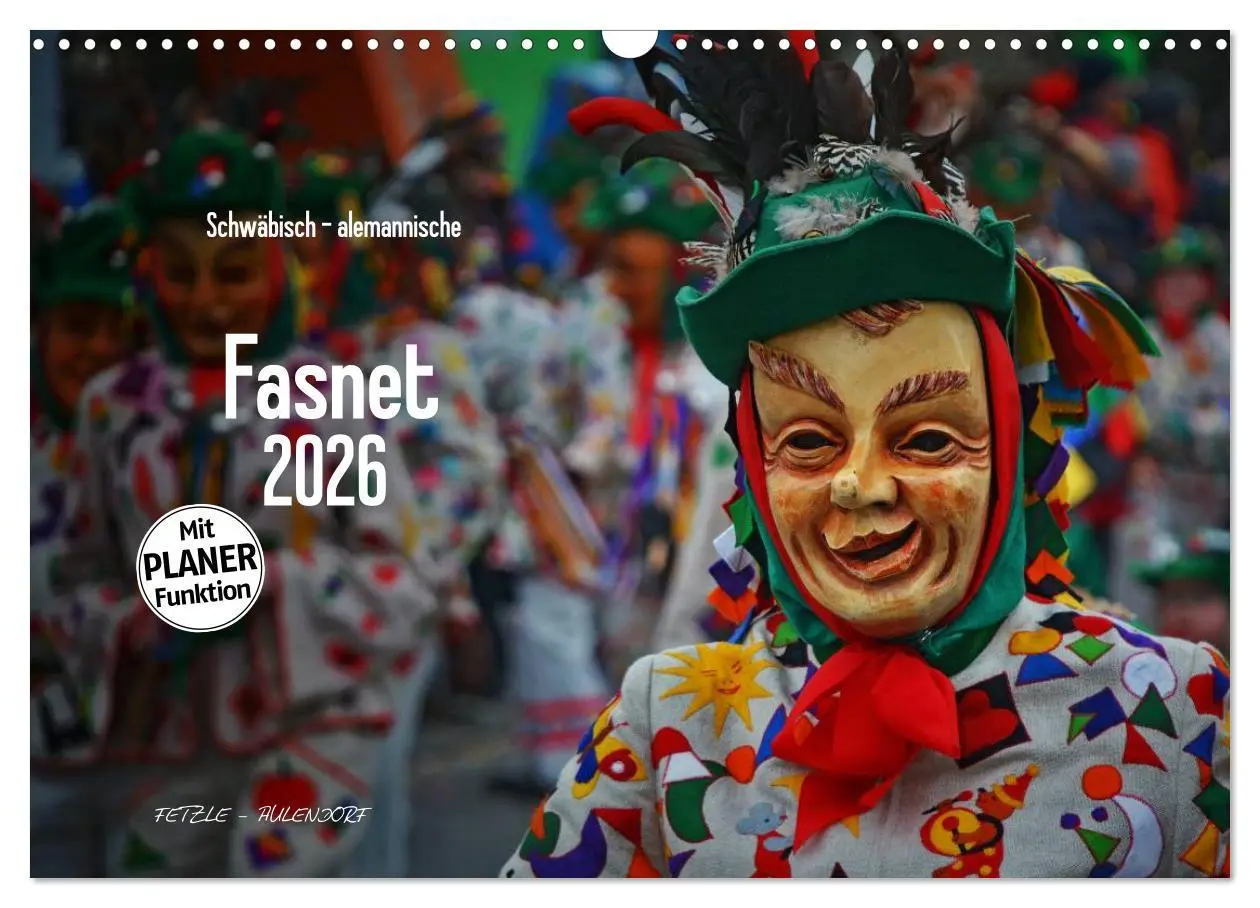 Cover: 9783516003086 | Schwäbisch alemannische Fasnet (Wandkalender 2026 DIN A3 quer),...
