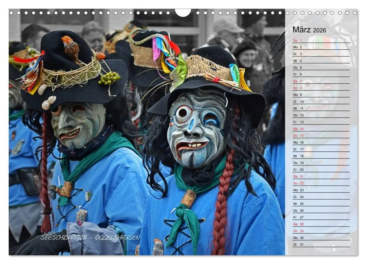 Bild: 9783516003086 | Schwäbisch alemannische Fasnet (Wandkalender 2026 DIN A3 quer),...