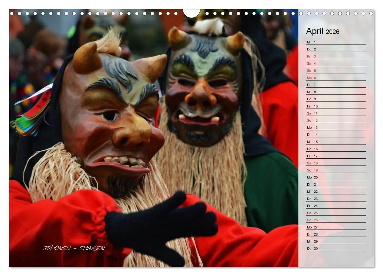 Bild: 9783516003086 | Schwäbisch alemannische Fasnet (Wandkalender 2026 DIN A3 quer),...